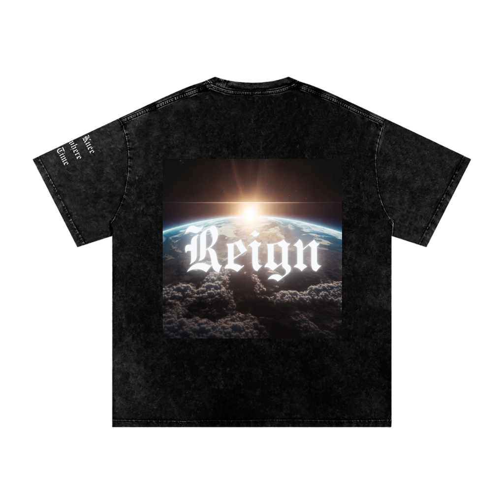 Reign Acid washed oversized drop sleeve